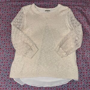 Lucky Brand Cream Sweater size large